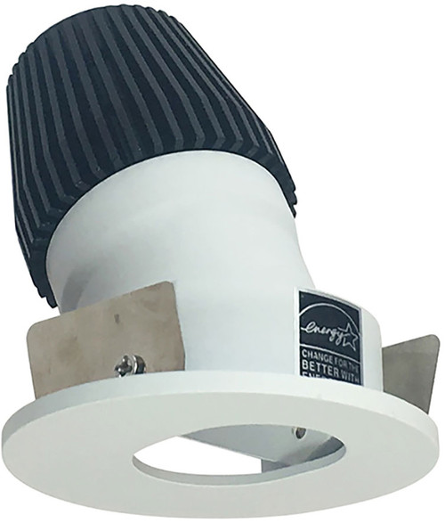 Nora NIOB-1RSLXMPW Iolite Contemporary Matte Powder White LED 1" BWF Round Adjustable Slot Aperture Down Lighting Insert