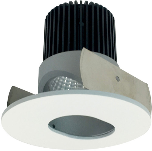 Nora NIOB-2RSLXHZMPW Iolite Contemporary Haze Slot Aperture / Matte Powder White Flange LED 2" Round Adjustable Slot Aperture Down Lighting Insert
