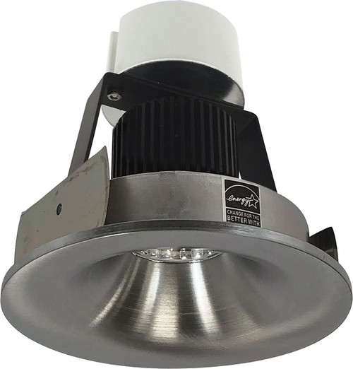 Nora NIR-4RNBNN Iolite Contemporary Natural Metal LED 4" Round Bullnose Retrofit Ceiling Can Light