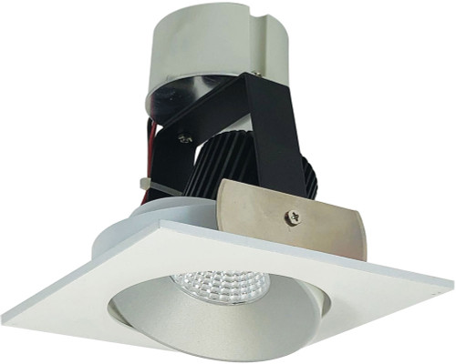 Nora NIR-4SCXHW Iolite Modern Haze Reflector / White Flange LED 4" Square Adjustable Cone Retrofit Recessed Lighting Insert