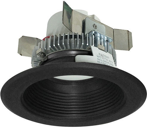 Nora NLCBC2-452BB Cobalt Contemporary Black LED Retrofit 4" Click Round Baffle