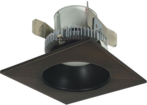 Nora NLCBC2-453BZBZ Cobalt Modern Bronze LED 4" Cobalt Click LED Retrofit Square Reflector w/ Round Aperture