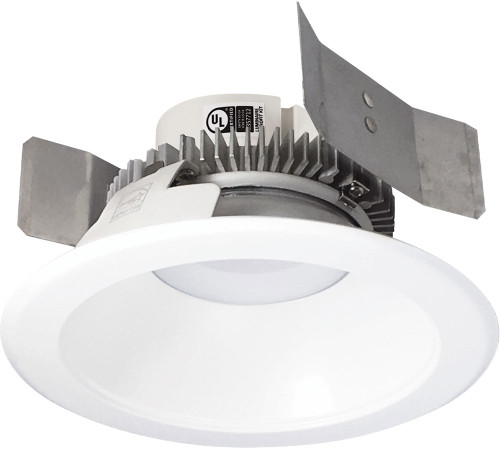 Nora NLCBC2-551TWMPW/10 Cobalt Contemporary Matte Powder White LED 5" Click Round Retrofit Reflector Recessed Lighting Insert