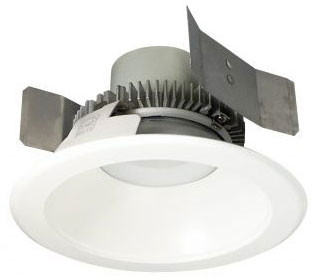 Nora NLCBC2-551MPW Cobalt Matte Powder White LED 5" Click LED Retrofit Round Open Reflector