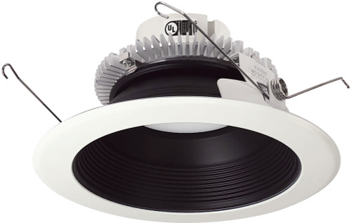 Nora NLCBC2-652TWBW/10 Cobalt Modern Black / White LED 6" Click Round Retrofit Baffle Recessed Light Insert