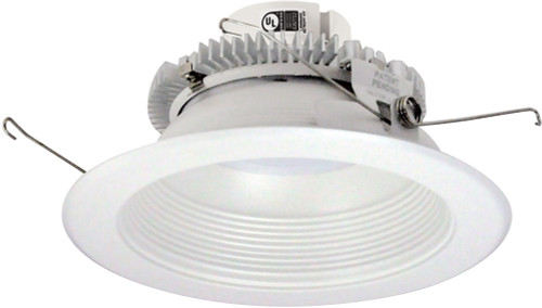 Nora NLCBC2-652TWMPW/10 Cobalt Contemporary Matte Powder White LED 6" Click Round Retrofit Baffle Recessed Lighting Insert