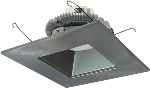 Nora NLCBC2-656TWNN/10 Cobalt Contemporary Natural Metal LED 6" Click Square Retrofit Reflector with Square Aperture Recessed Light Insert