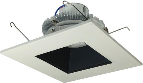 Nora NLCBC2-656BW Cobalt Black / White LED 6" Click LED Retrofit Square Reflector w/ Square Aperture