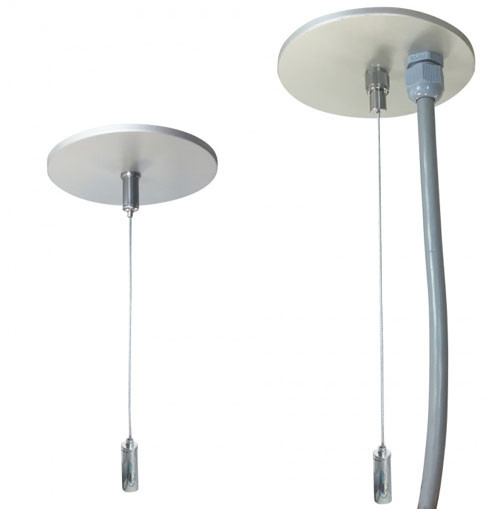 Nora NLIN-PCCA Modern L-Line LED Linear Direct Pendant & Power Mounting Kit (aircraft + power cord canopy & aircraft canopy)