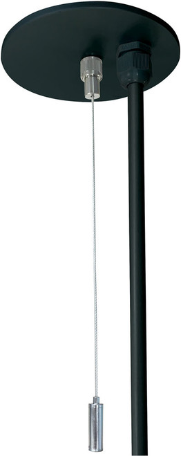 Nora NLIN-PCCB L-Line Direct Modern Black 8' Pendant & Power Mounting Kit for L-Line Direct Series