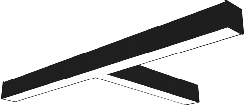 Nora NLINSW-T334B L-Line Modern Black LED "T" Shaped Direct Linear Ceiling Lighting