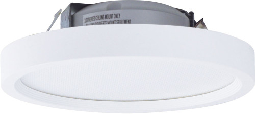 Nora NLOS-R42L SURF Modern White LED Regressed Edge-Lit 4" Round Flush Mount Light Fixture