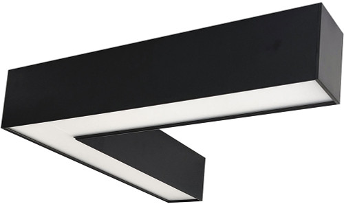 Nora NLUD-L334B L-Line Indirect / Direct Contemporary Black LED Drop Ceiling Lighting / Bathroom Vanity Lighting