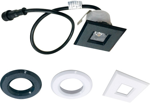 Nora NM1-170 M1 Contemporary Assorted 1" M1 Miniature Recessed (2) Black & (2) White Plastic Recessed LED Lightings