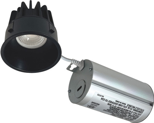 Nora NM2-2RTLDC60BB M2 Modern Black LED 2" Round Trimless Recessed Lighting Insert