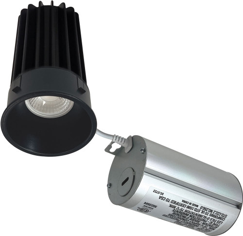 Nora NM2-2RTLDC85BB M2 Modern Matte Black LED 2" Round Trimless Down Lighting Insert