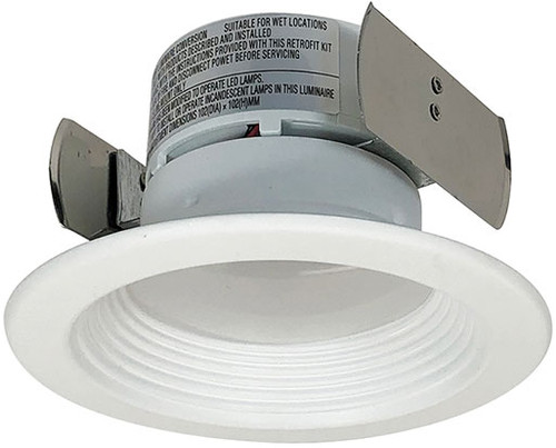 Nora NOX-432WW Onyx Modern White LED Retrofit 4" Round Baffle