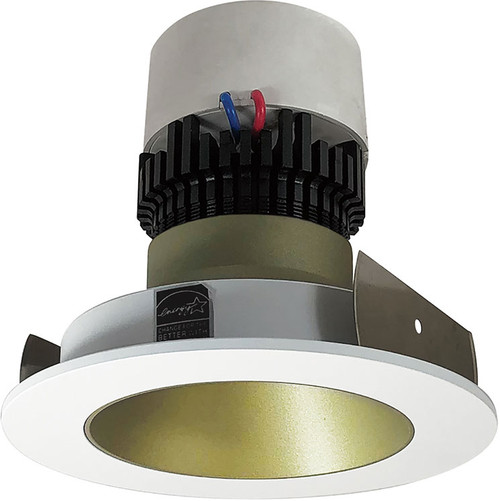 Nora NPR-4RNDCCHMPW Pearl Modern Champagne Haze / Matte Powder White LED 4" Pearl Round LED Retrofit Relector