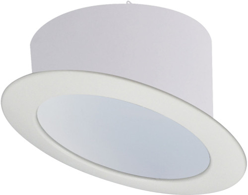 Nora NTS-615W Modern White 6 Inch Sloped Metal Reflector Ceiling Can Light