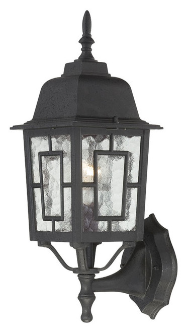 Nuvo 604926 Banyon Water Glass Traditional Textured Black Outdoor Sconce