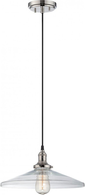 Nuvo 60/5408 Vintage Modern Polished Nickel Hanging Pendant Light