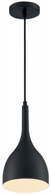 Nuvo 60/7086 Bellcap Modern Matte Black Mini Pendant Lighting Fixture