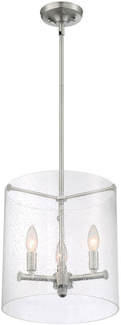 Nuvo 60-7187 Bransel Contemporary Brushed Nickel Mini Pendant Light Fixture