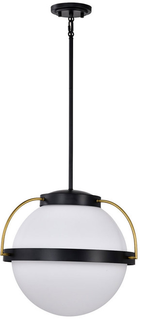 Nuvo 60/7775 Lakeshore Contemporary Matte Black 18" Ceiling Light Fixture