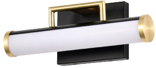 Nuvo 62/1537 Solano Contemporary Matte Black LED 12" Bathroom Lighting Sconce
