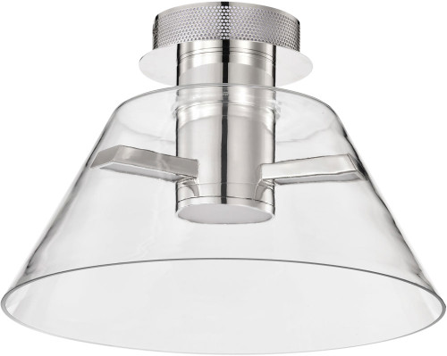 Nuvo 62/2053 Edmond Modern Polished Nickel LED 13.5" Flush Lighting