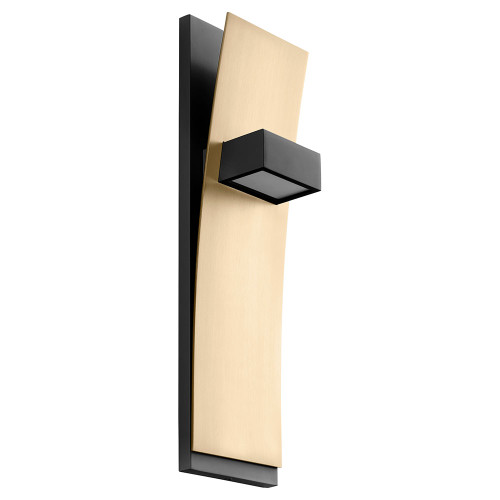 Oxygen 3-400-1540 Dario Modern Black and Aged Brass LED Wall Light Fixture