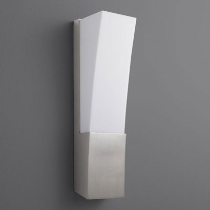 Oxygen 3-512-24 Crescent Contemporary Satin Nickel LED 14" Wall Sconce