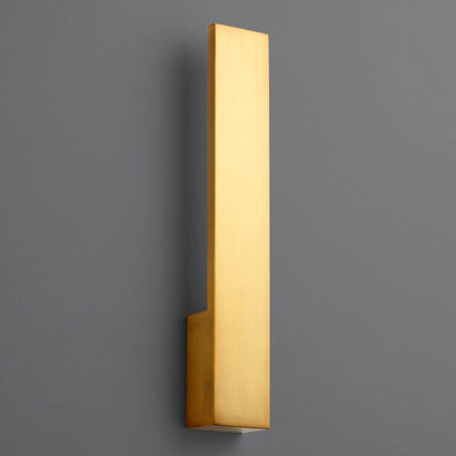 Oxygen 3-511-40 Icon Contemporary Aged Brass LED Wall Light Sconce