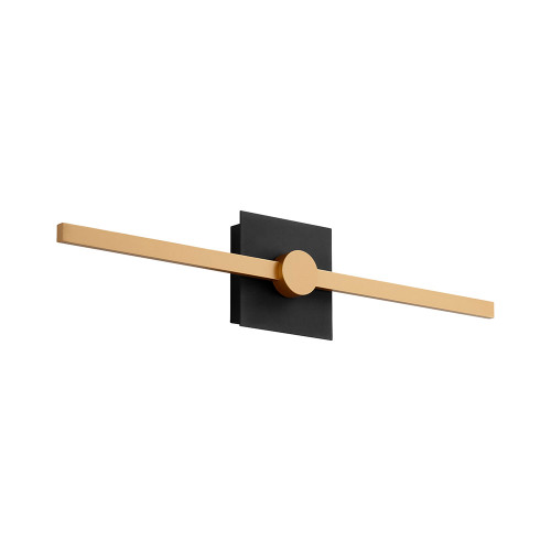 Oxygen 3-53-1550 Zora Modern Black and Industrial Brass LED 21" Vanity Light