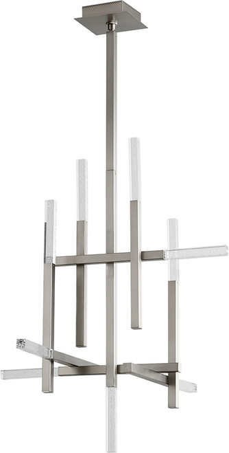 Oxygen 3-636-24 Atlantis Modern Satin Nickel LED Chandelier Light