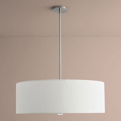 Oxygen 3-640-24 Echo Satin Nickel LED 30" Drum Pendant Light Fixture