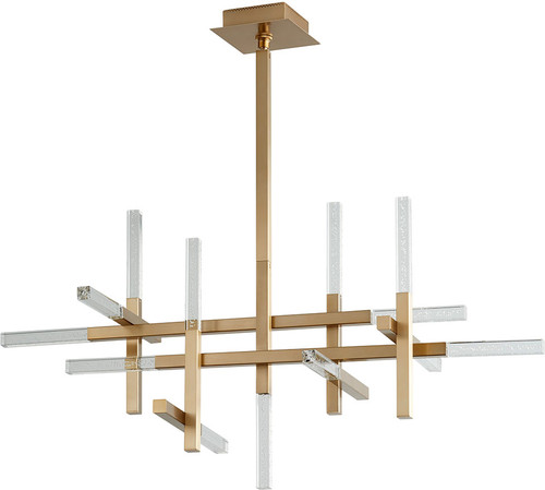 Oxygen 3-637-40 Atlantis Contemporary Aged Brass LED Hanging Chandelier