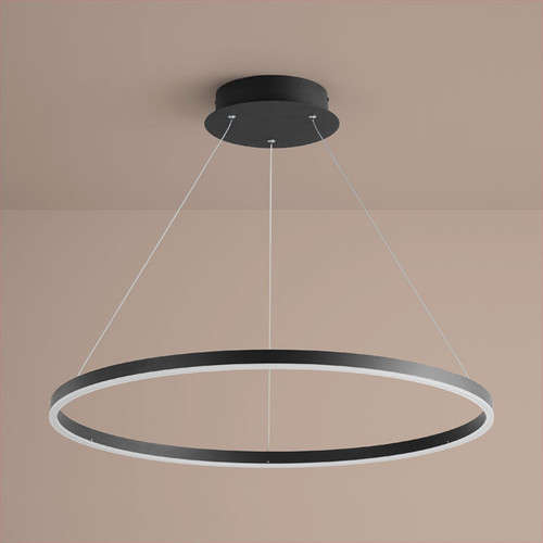 Oxygen 3-65-15 Circulo Contemporary Black LED 32" Drop Ceiling Lighting