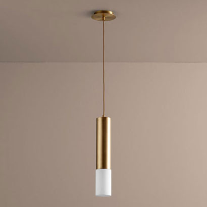 Oxygen 3-654-40 Opus Modern Aged Brass LED Mini Drop Ceiling Lighting