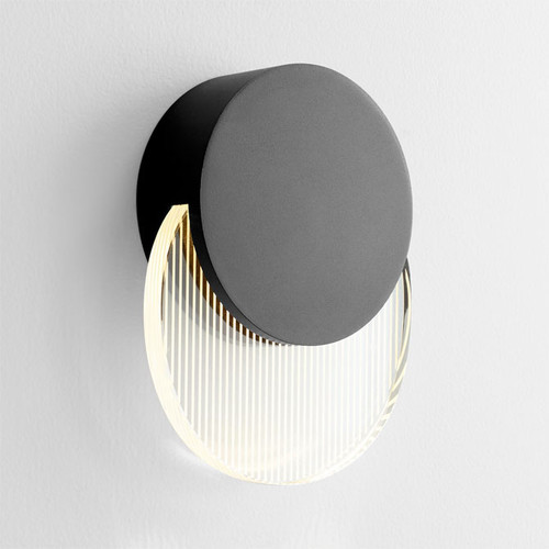 Oxygen 3-754-15 Pavo Contemporary Black LED Exterior 8" Wall Sconce Lighting