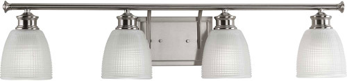 Progress P2118-09 Lucky Modern Brushed Nickel 4-Light Bath Lighting Sconce