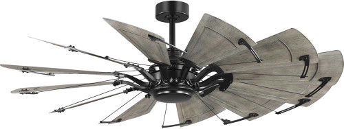 Progress P250098-31M Springer II Modern Matte Black 60" Home Ceiling Fan