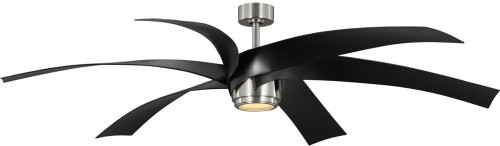 Progress Lighting P250108-009-30 Insigna Contemporary Brushed Nickel LED Ceiling Fan