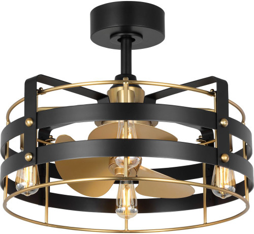 Progress P250120-31M-WB Sewell Contemporary Matte Black Home Ceiling Fan