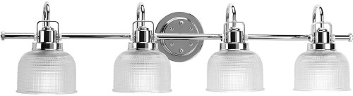 Progress P2997-15 Archie Modern Polished Chrome 4-Light Bathroom Vanity Lighting