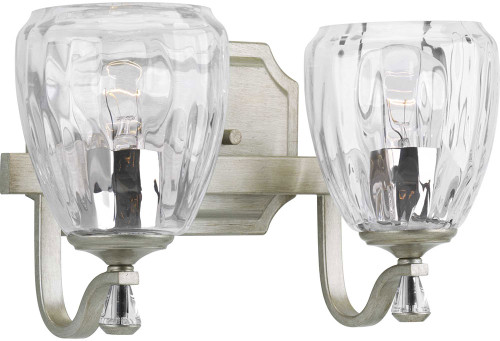 Progress P300117-134 Anjoux Silver Ridge 2-Light Bathroom Light Sconce