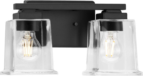 Progress P300378-31M Gilmour Modern Matte Black 2-Light Bathroom Light Sconce
