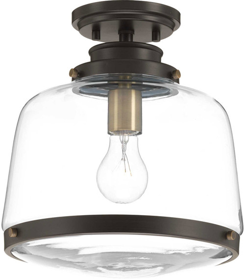 Progress P350074-020 Judson Modern Antique Bronze Flush Mount Ceiling Light Fixture