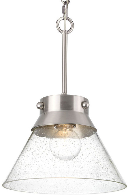 Progress Lighting P350139-009 Point Dume Tapia Trail Brushed Nickel Mini Hanging Lamp