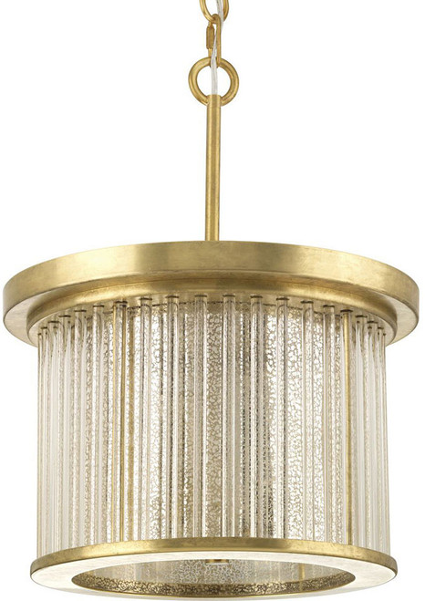 Progress Lighting P350142-160 Point Dume Sequit Point Brushed Brass Pendant Light